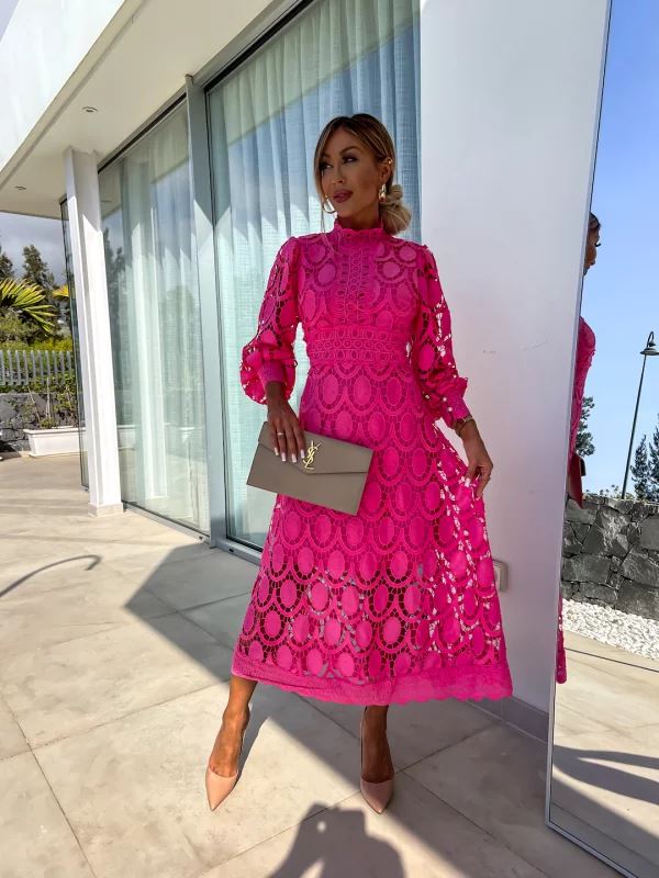 Karin Elegante Kant Maxi Jurk