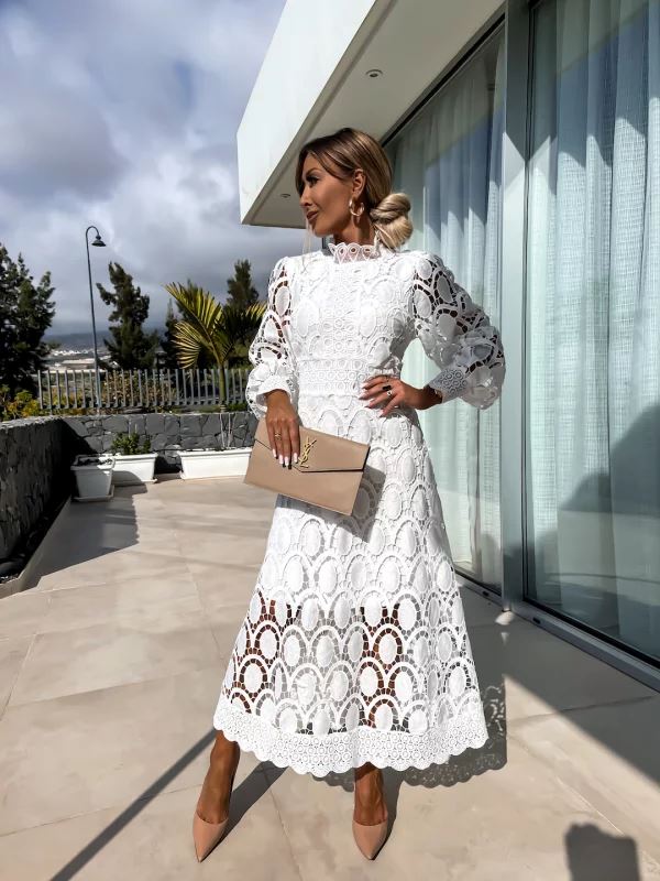 Karin Elegante Kant Maxi Jurk