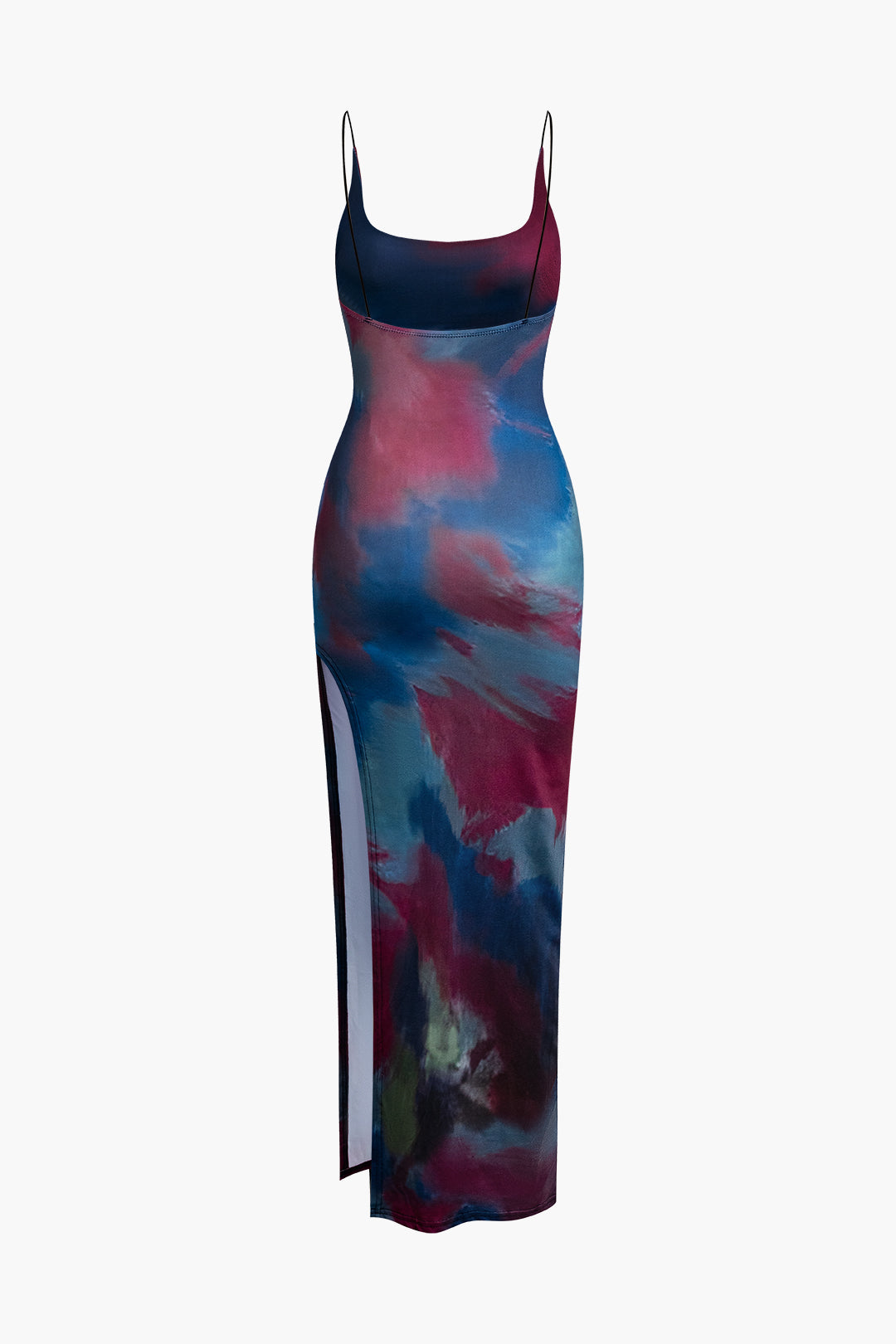 Tie-dye Open Rug Slit Slip Midi-jurk