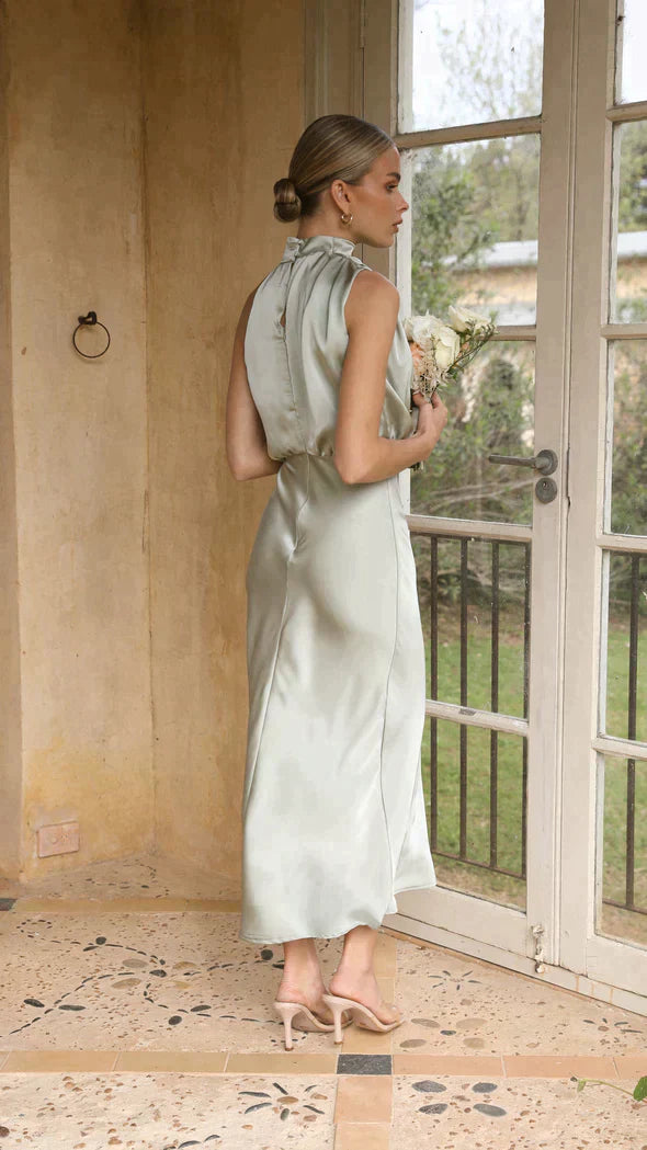 Elegante Glanzende Maxi Jurk