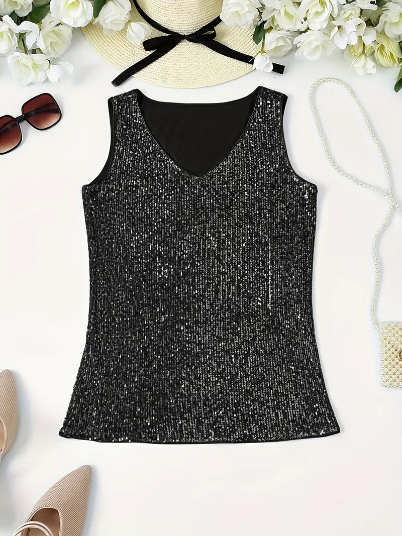 Mouwloze Top met Pailletten voor Dames