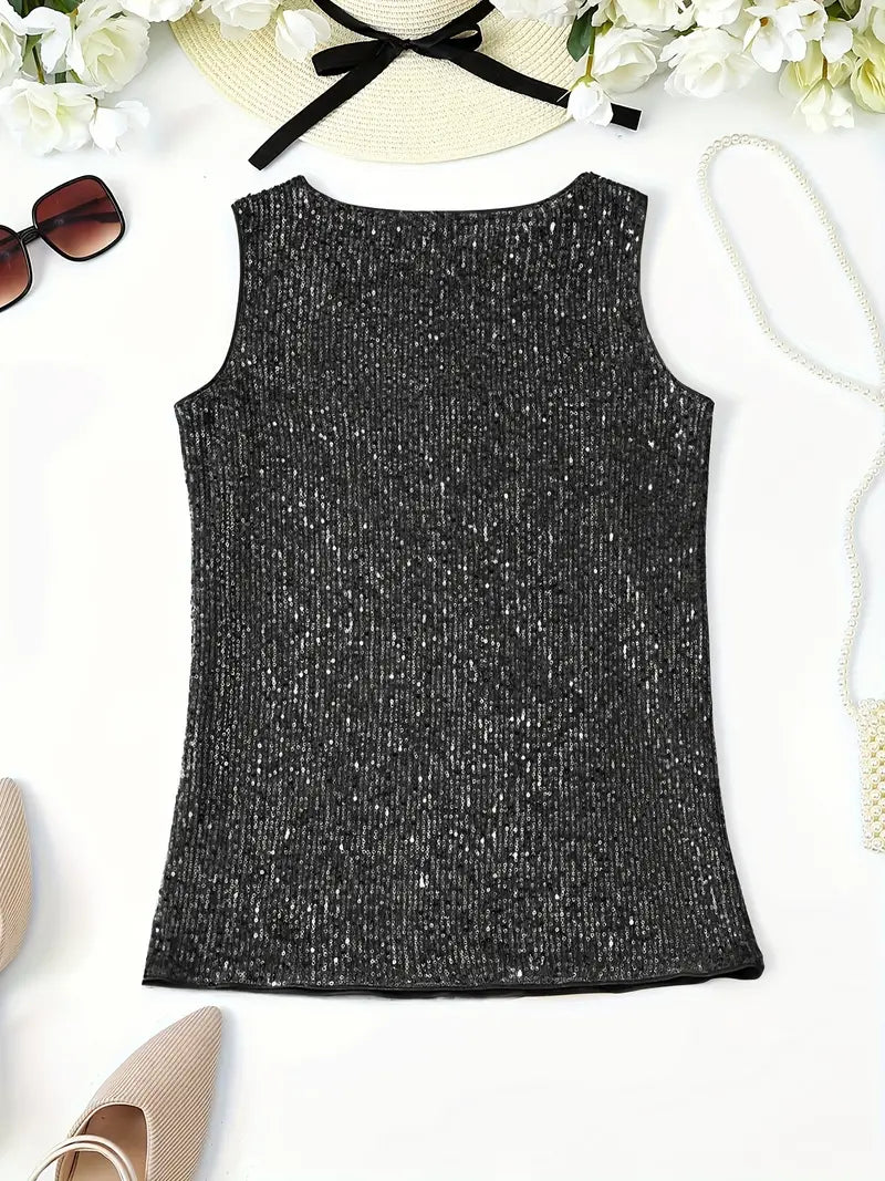 Mouwloze Top met Pailletten voor Dames