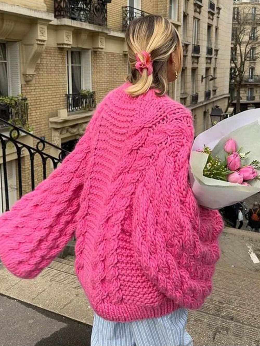 Isabella Cable Knit Sweater | Comfortable Warm Sweater