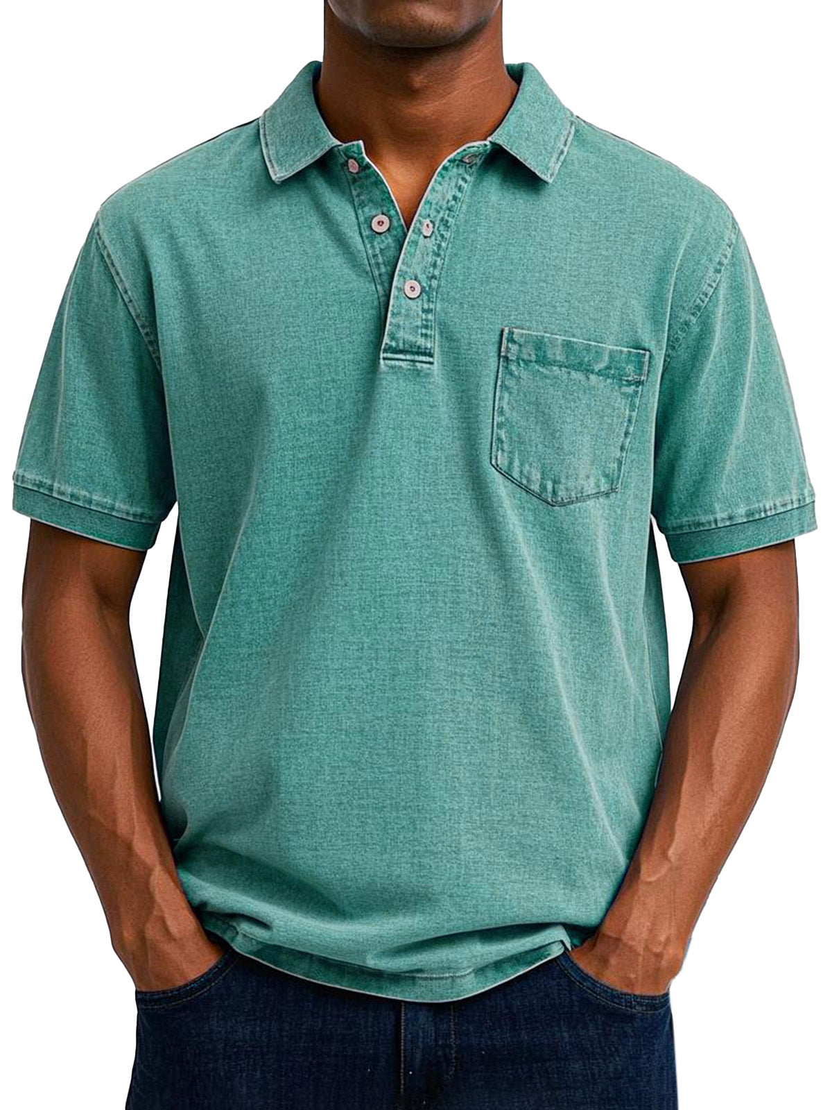Retro Heren Polo met Klassieke Look voor heren