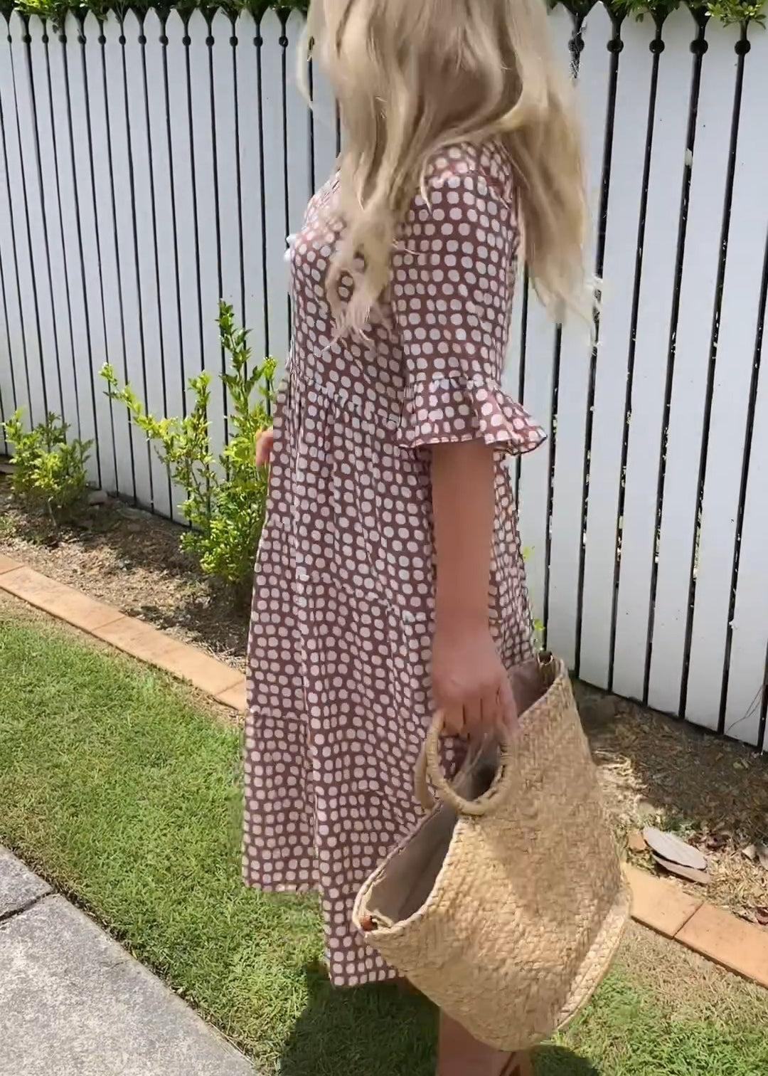 Zomerse Midi-jurk met Stippen voor Dames
