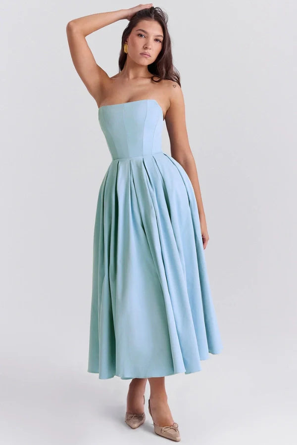 Elegante Dames Midi Zomerjurk