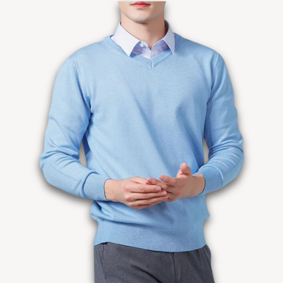 Zachte Kasjmieren V-Hals Trui voor Heren – Casual of Netjes