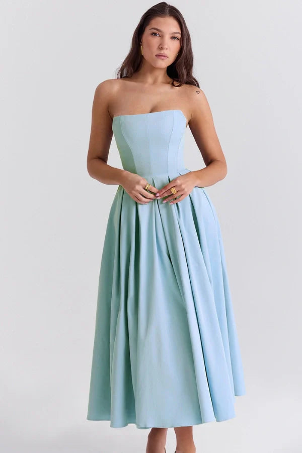 Elegante Dames Midi Zomerjurk