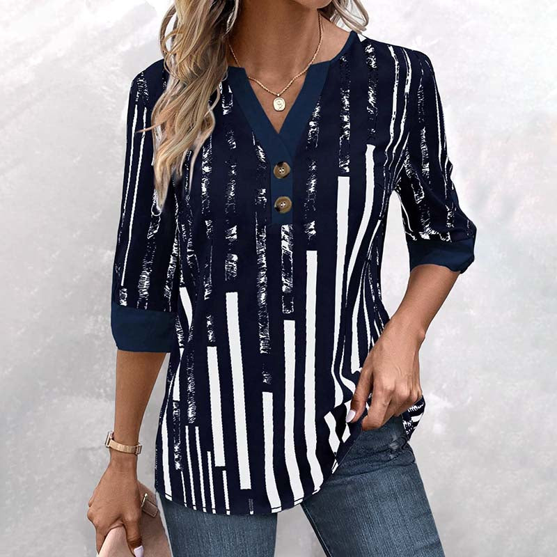 Vintage Gestreepte Blouse voor Dames