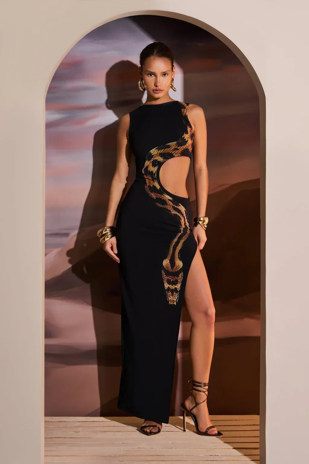 Gedurfde Cut-Out Maxi Jurk voor Dames