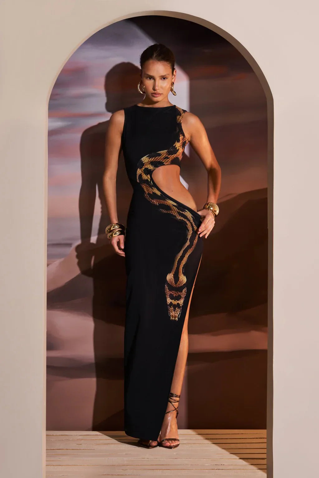 Gedurfde Cut-Out Maxi Jurk voor Dames