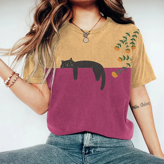 Dames/Heren T-Shirt met Kleurblokken – Trendy en Comfortabel