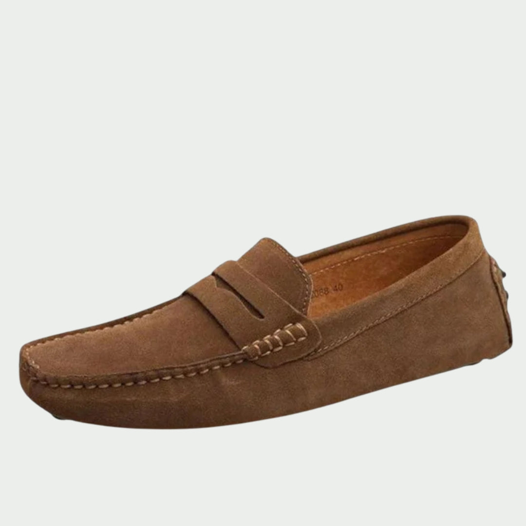 Handgemaakte suède leren loafers voor heren