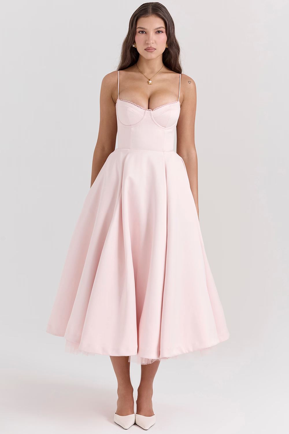 Vanessa Elegante Satijnen Feestjurk