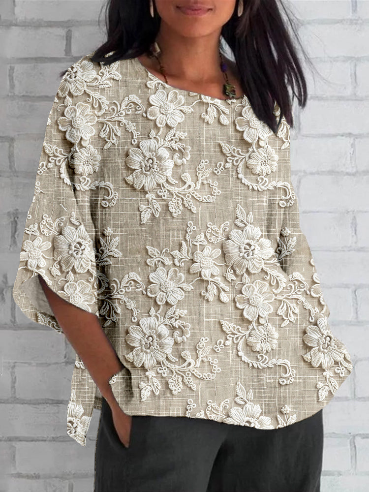 Retro Stijl Top met Print voor Dames