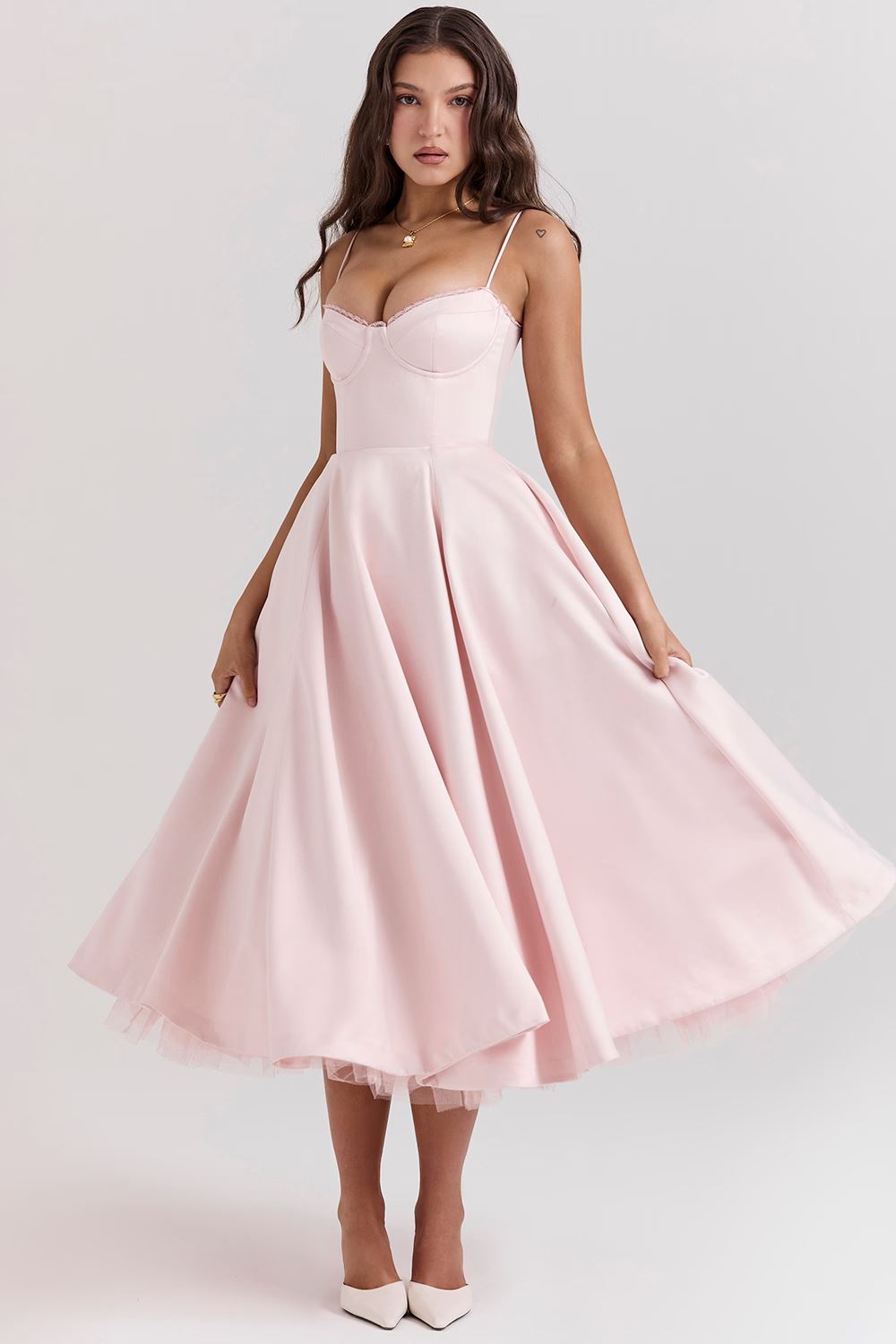 Vanessa Elegante Satijnen Feestjurk