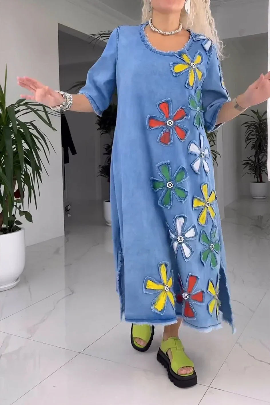 Stijlvolle Midi Jurk met Bloemenprint voor Dames