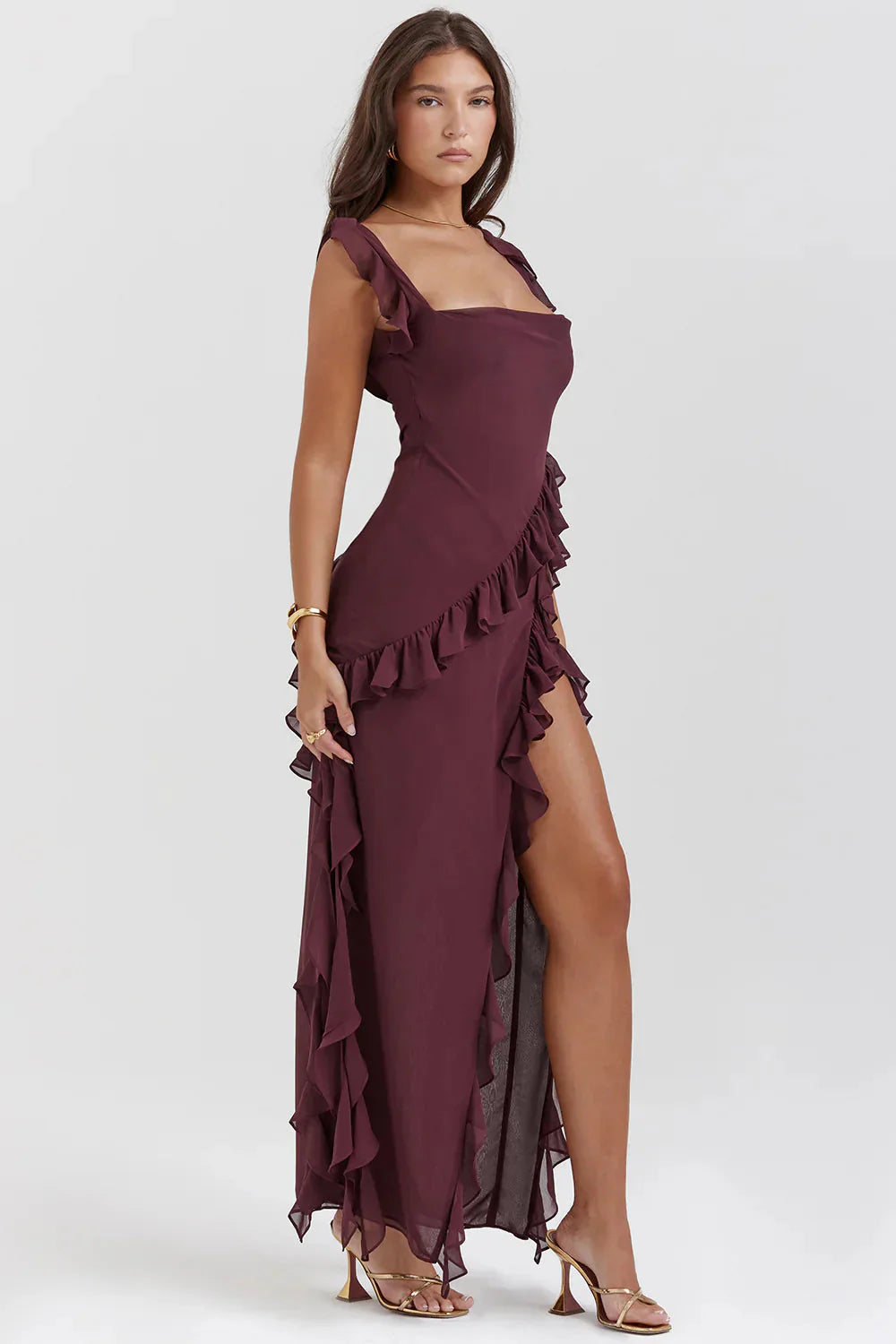 Lara Maxi Jurk met Splits