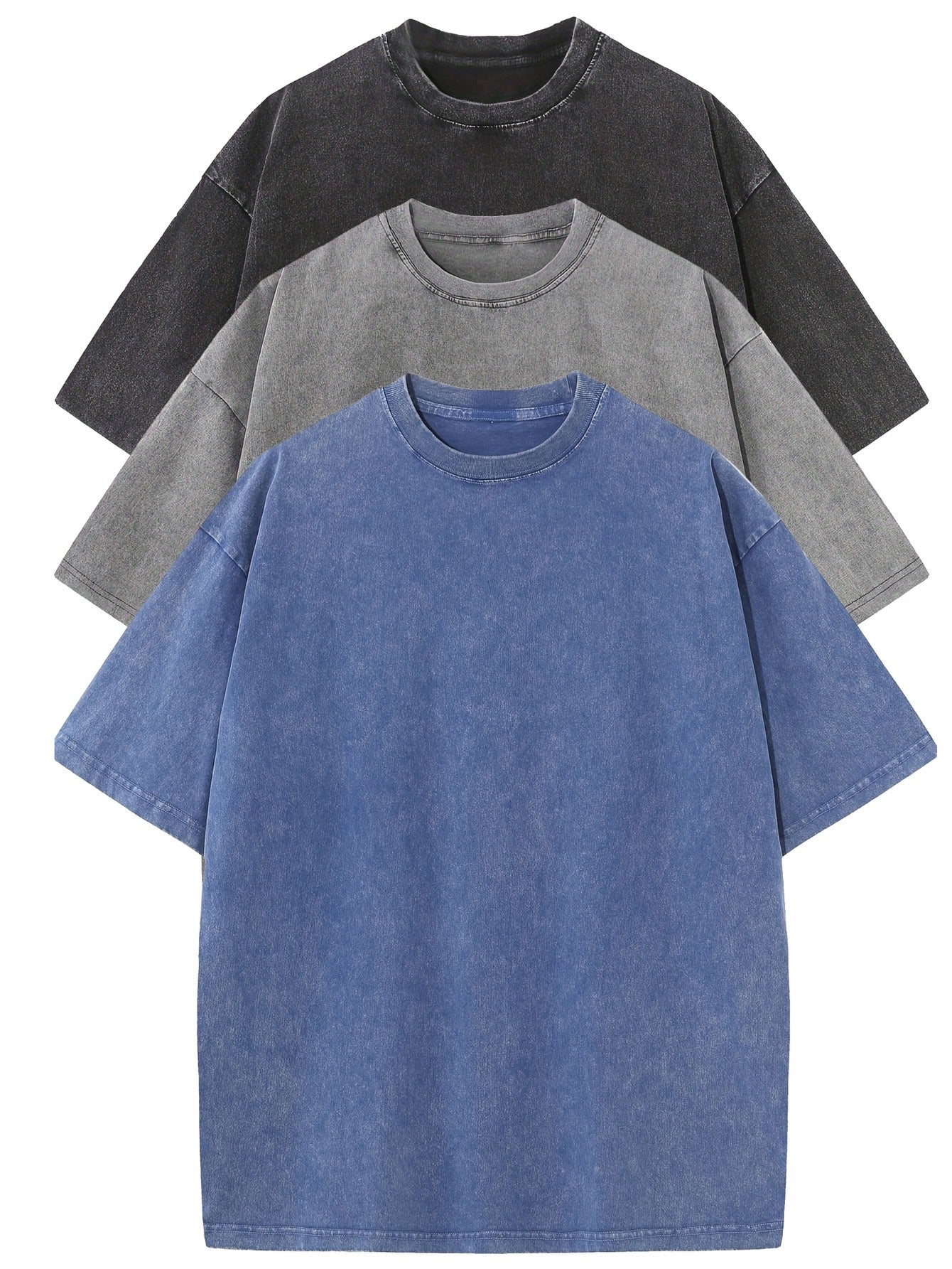 Set van 3 Elegante Oversized Overhemden voor Heren