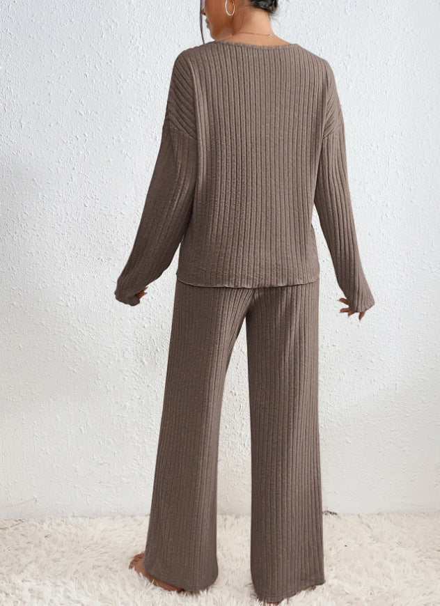 Tweedelige Geribbelde Lounge Set