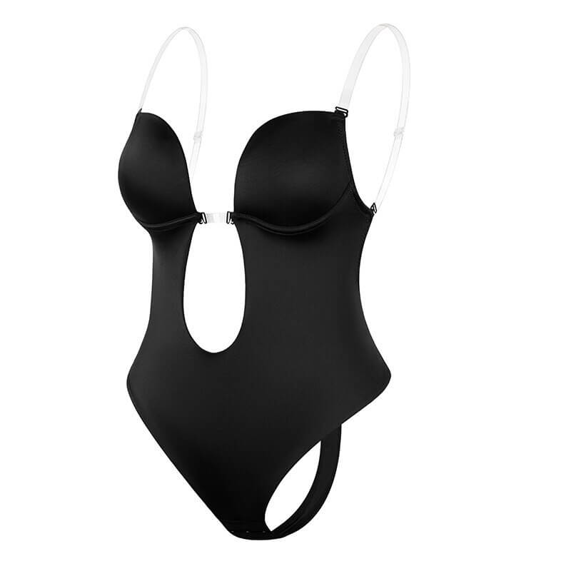 Body Shaper met Diepe V-Hals en Open Rug voor Dames