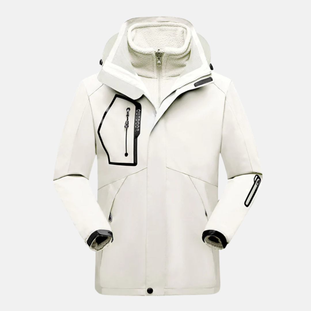 Women's Outdoor Jacket – 2-in-1 Design – Removable Fleece Lining – Water-Repellent – Adjustable Cuffs