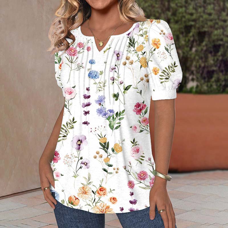 Stijlvolle Bloemenprint Blouse voor Dames