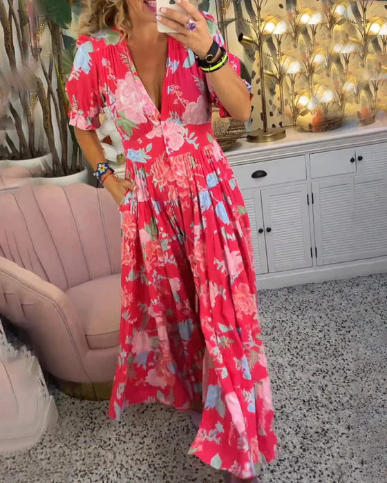Chique Fluid Cut Maxi Jurk met Lichtgewicht Stof