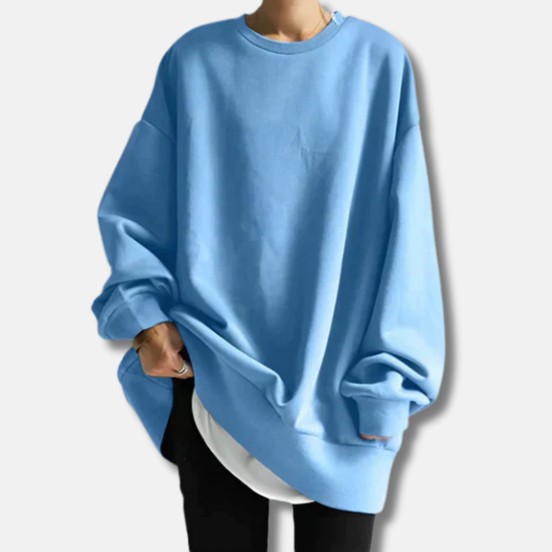 Women's sweatshirt – Oversized fit – Cotton mix – Long sleeves – Tunic length