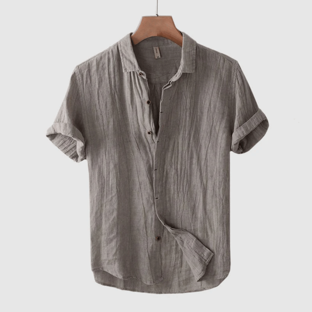 Vrouwelijk Korte Mouwen Linnen Shirt – Perfect voor Warm Weer