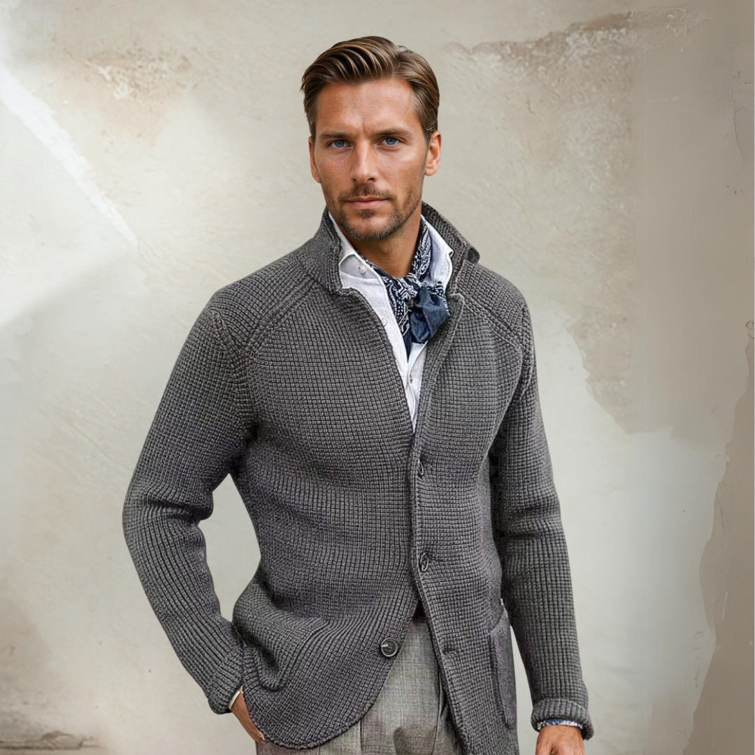 Heren Gilet – Tailored Pasvorm– Wolmix – Hoge Kraag – Knoopsluiting – Smart Casual