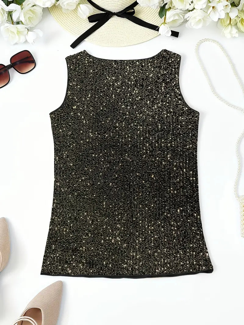 Mouwloze Top met Pailletten voor Dames