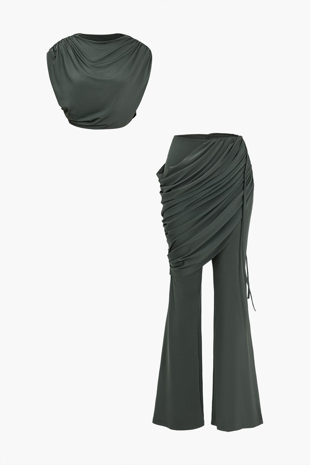 Set met top en uitlopende broek