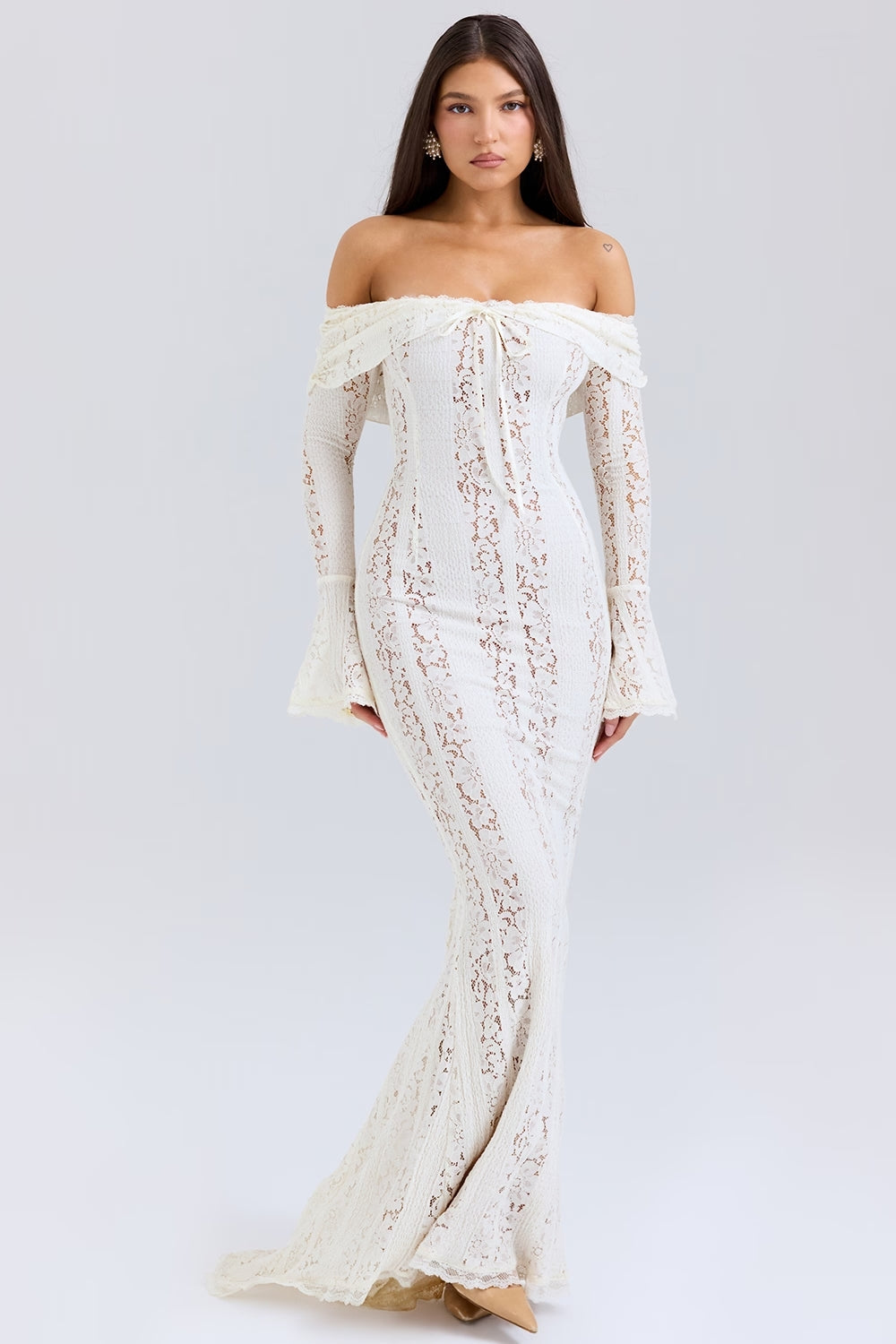 Elegante Kant Maxi Jurk voor Dames
