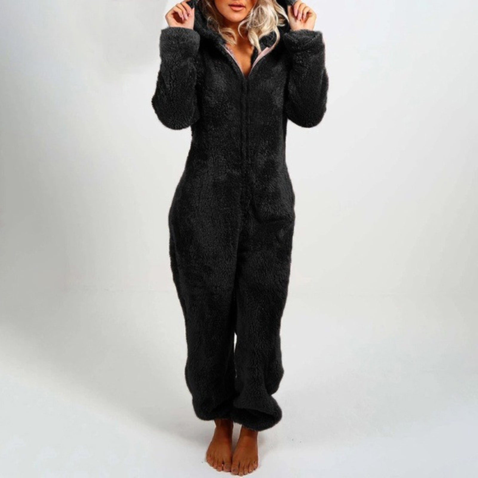 Dames Warme en Comfortabele Teddy Fleece Pyjama
