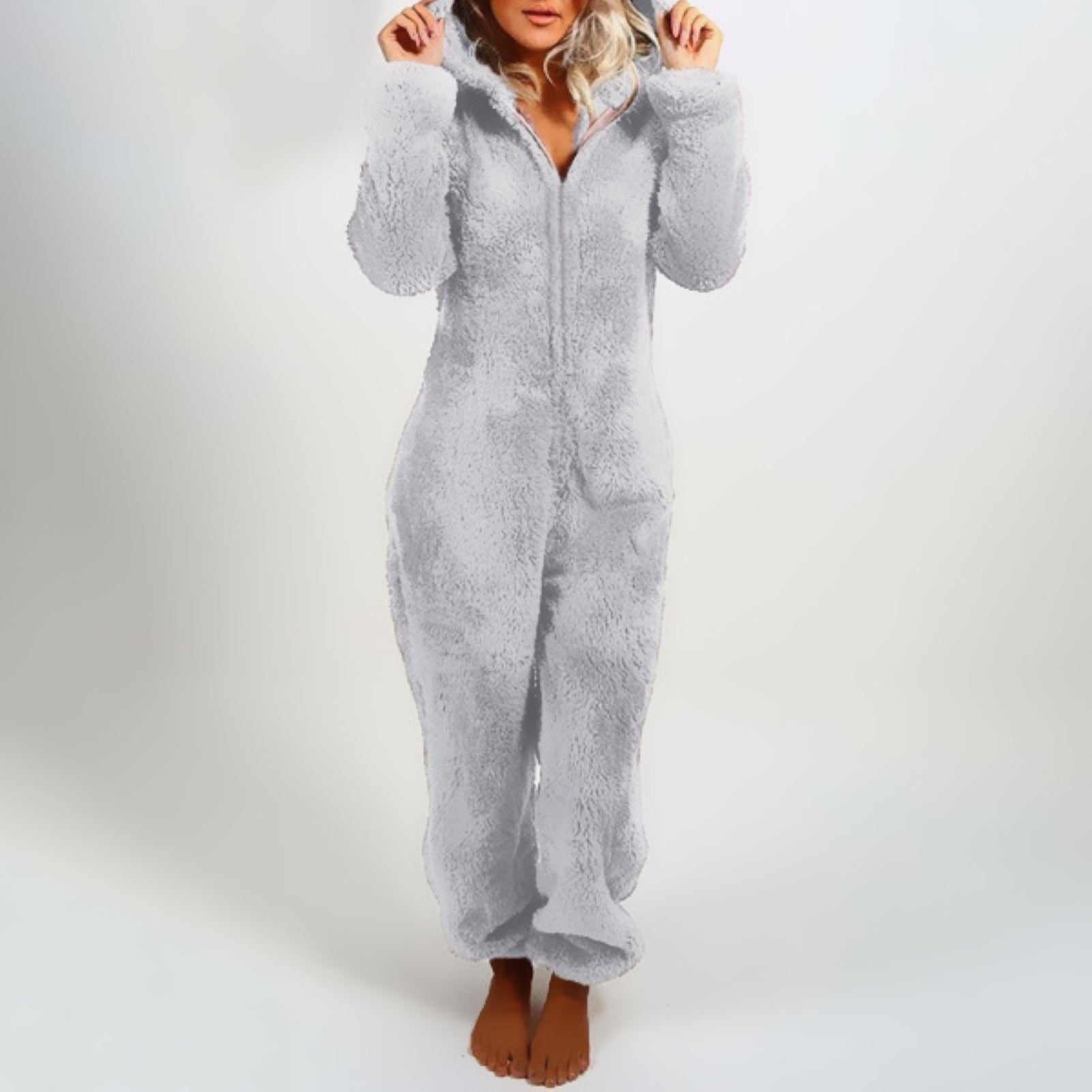 Dames Warme en Comfortabele Teddy Fleece Pyjama