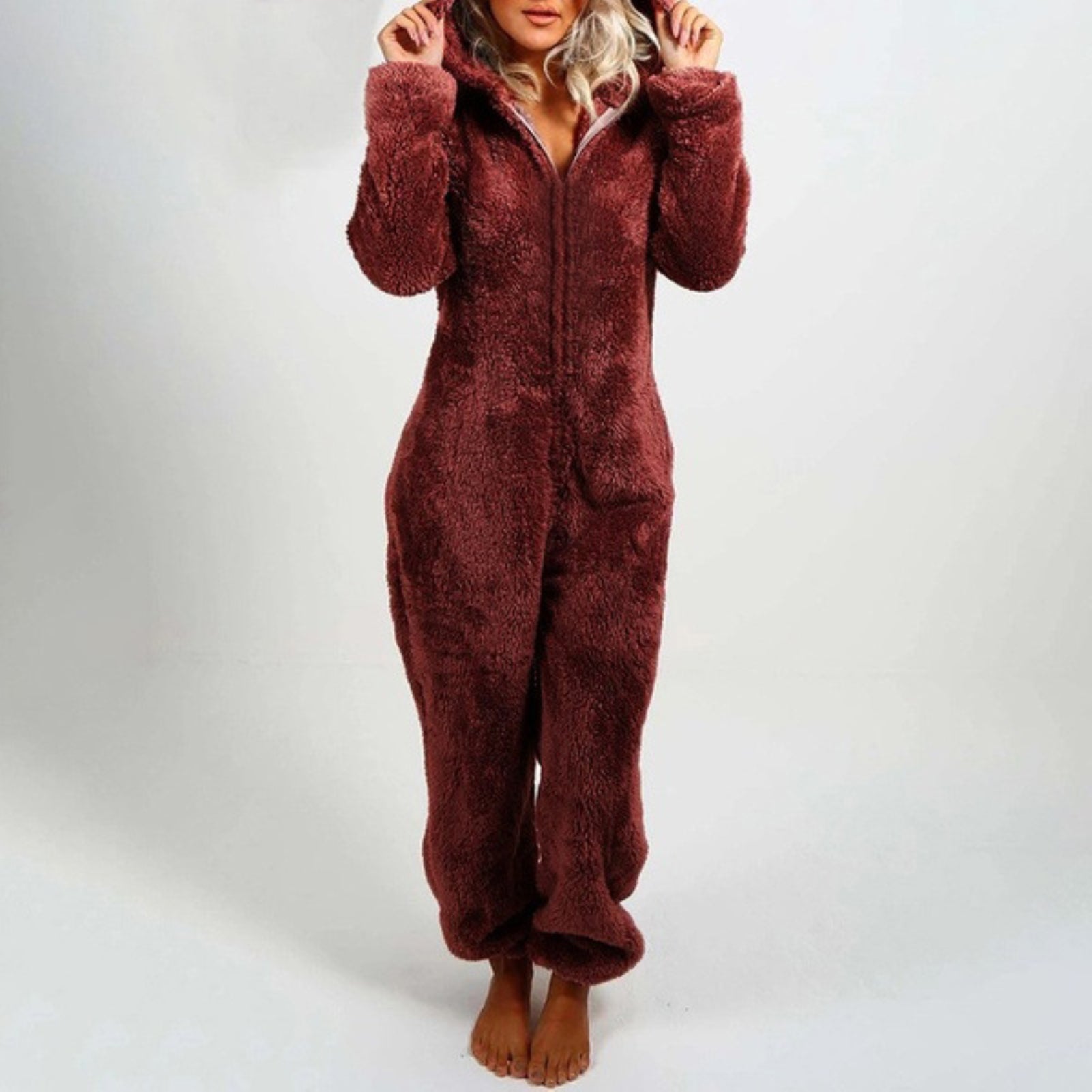 Dames Warme en Comfortabele Teddy Fleece Pyjama