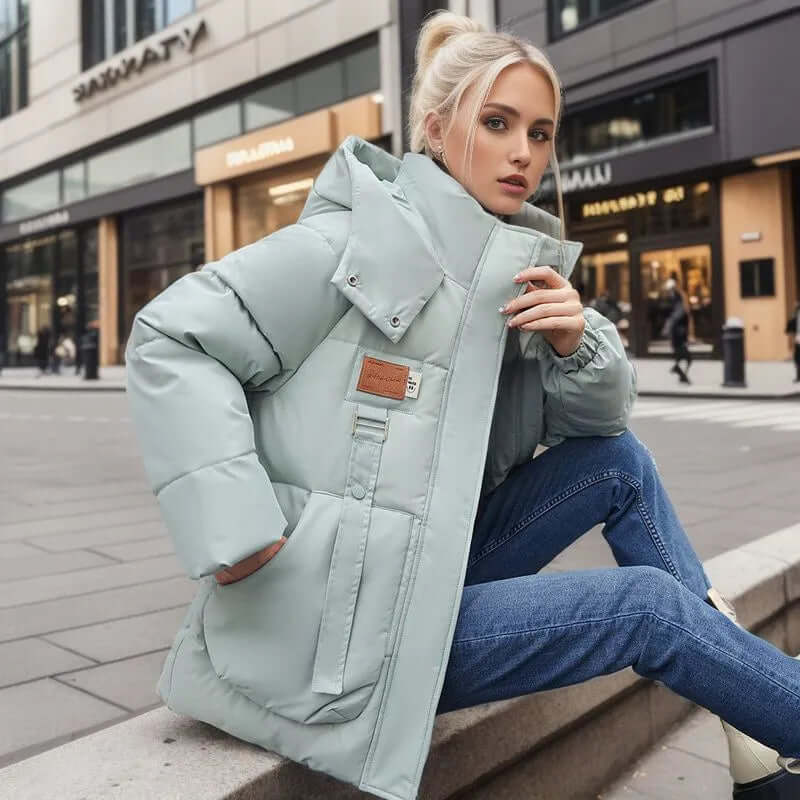 Dames Jas – Gewatteerd en Gevoerd – Oversized Pasvorm – Afneembare Capuchon – Halflang
