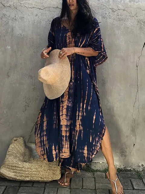 Zomerse Kaftan Maxi Jurk voor Dames
