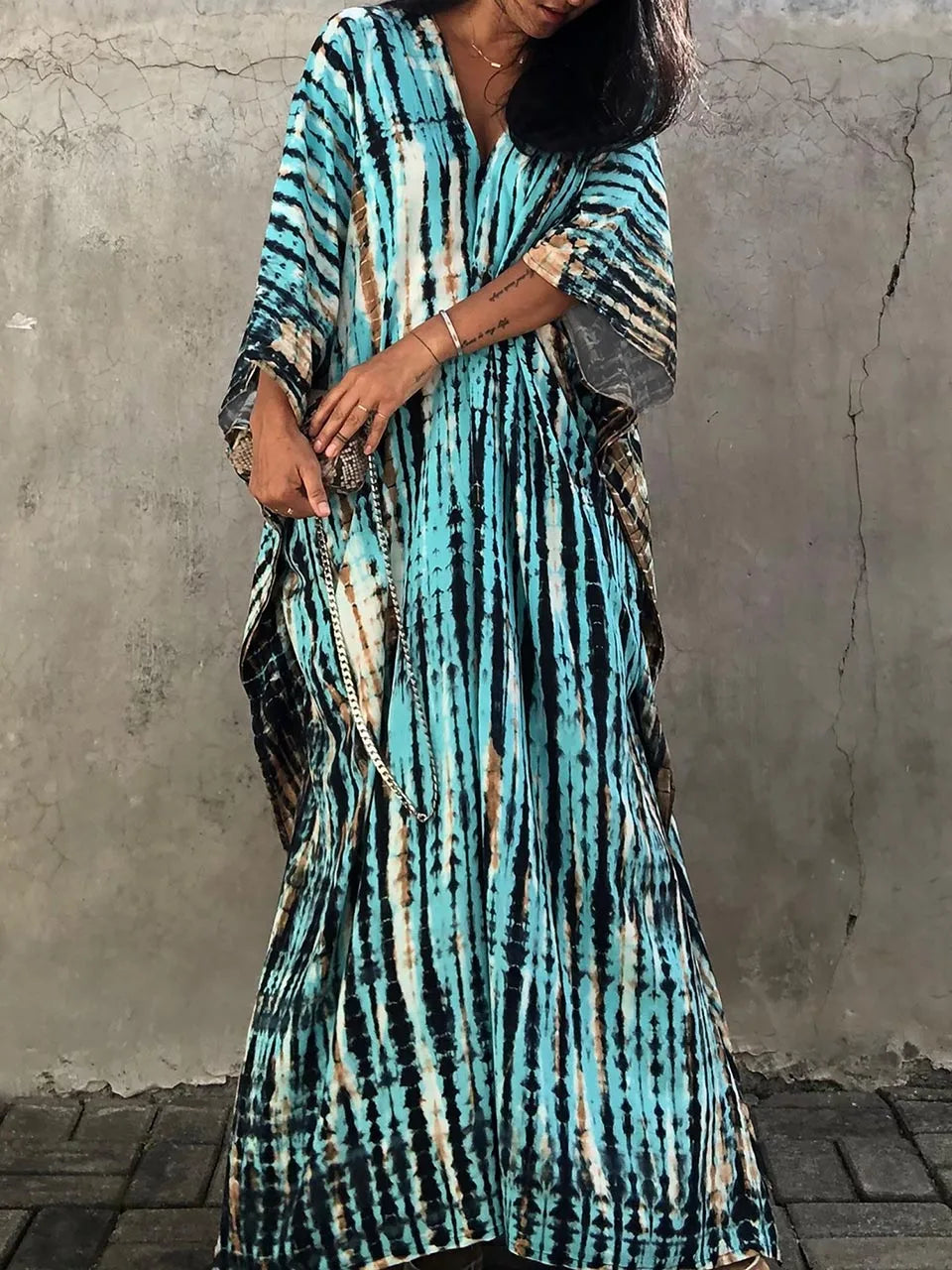 Zomerse Kaftan Maxi Jurk voor Dames