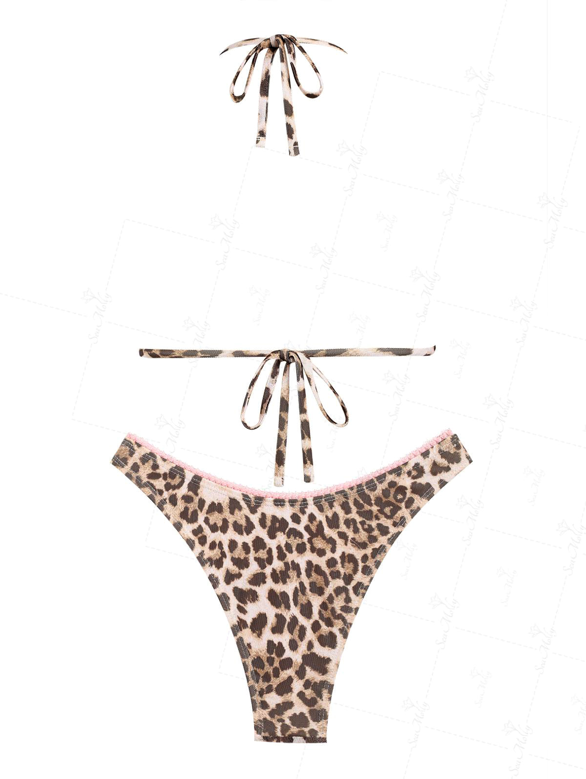 Vrouwelijke luipaard triangelbikini voor dames