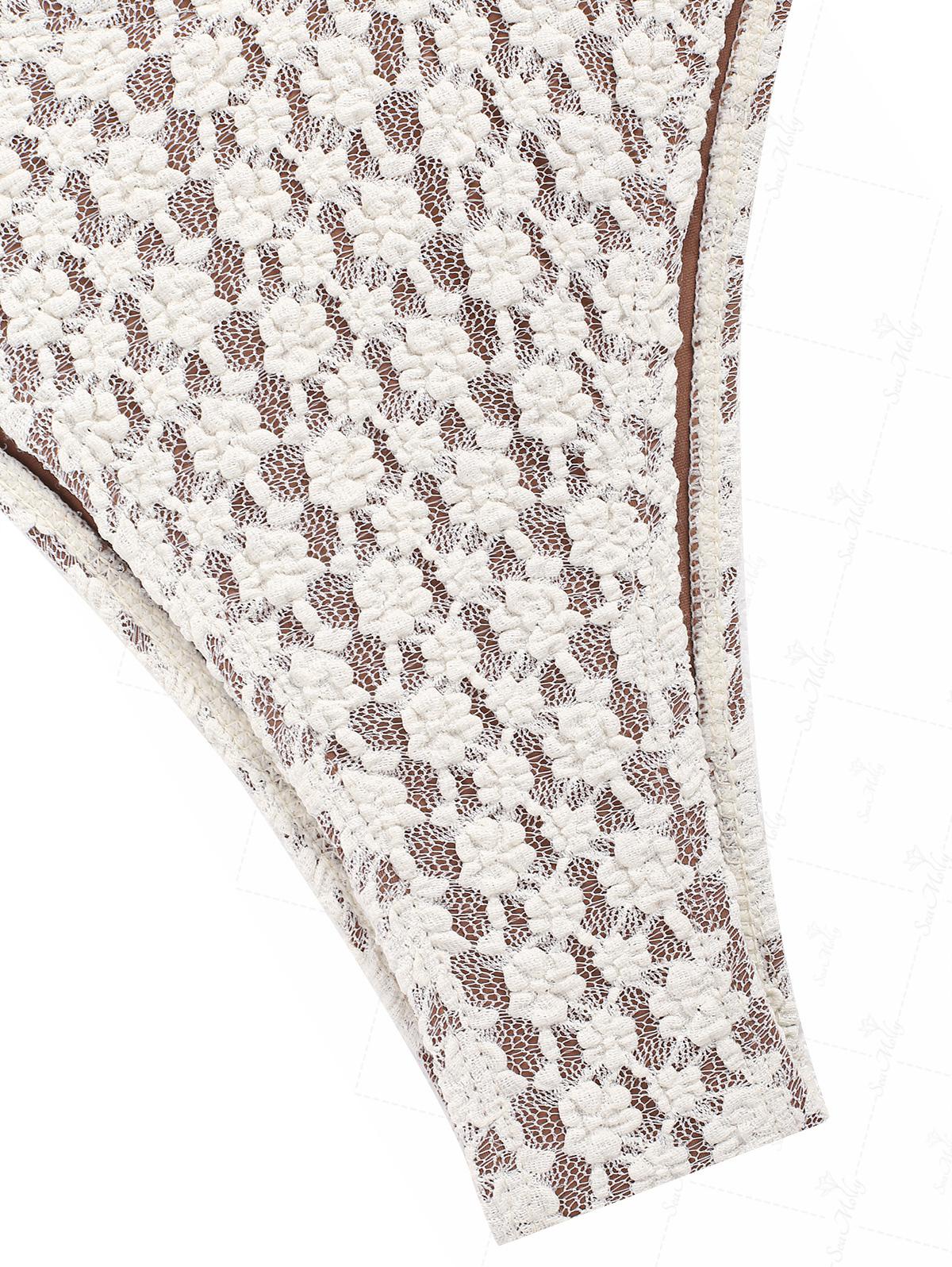 Vintage kanten jacquard bikini voor dames