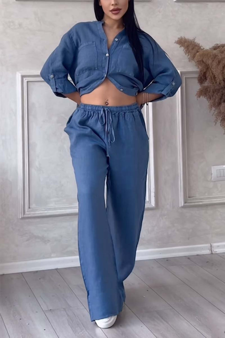 Casual-Chique Linnen Set voor Dames