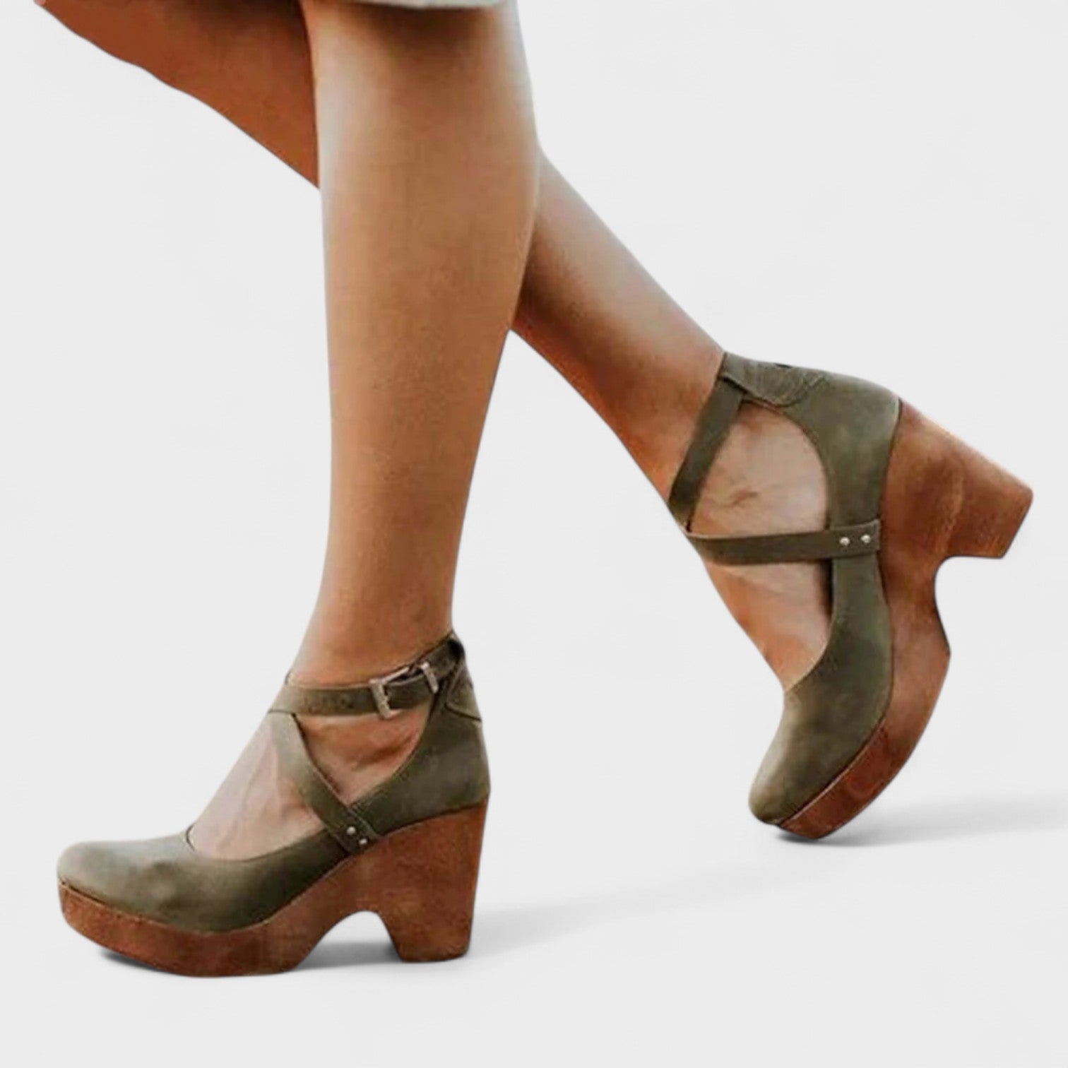 Orthopedische sandalen met hoge hak voor dames