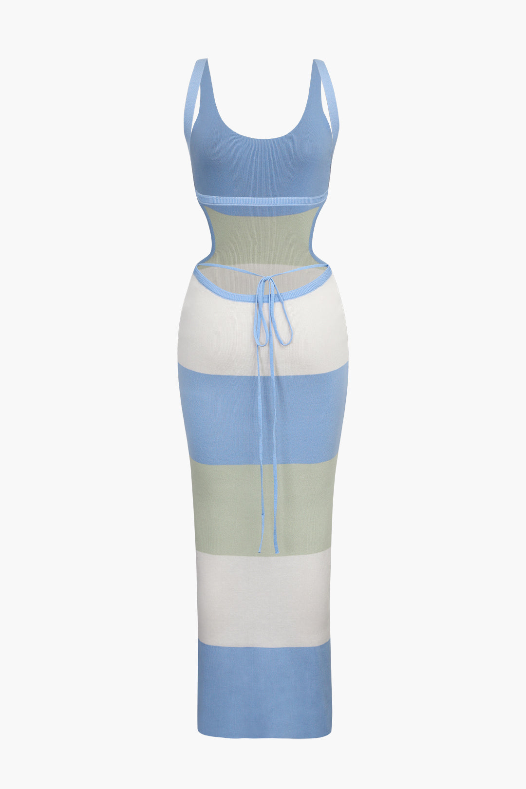 Kleurige Stripe Maxi Jurk