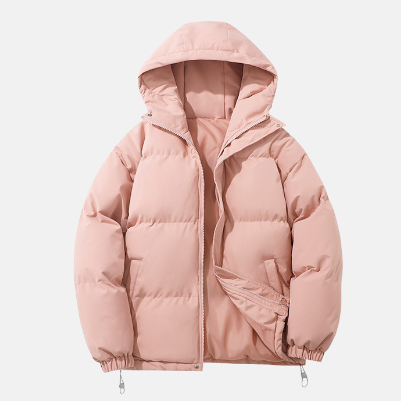 Men's Puffer Jacket – Relaxed Fit – Padded – Hood – Water-repellent – Zip closure