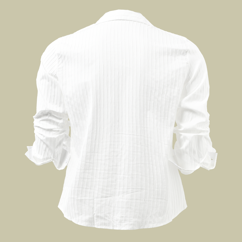 Effen Kleur Overhemd met Stijlvolle Kraagdetails voor heren