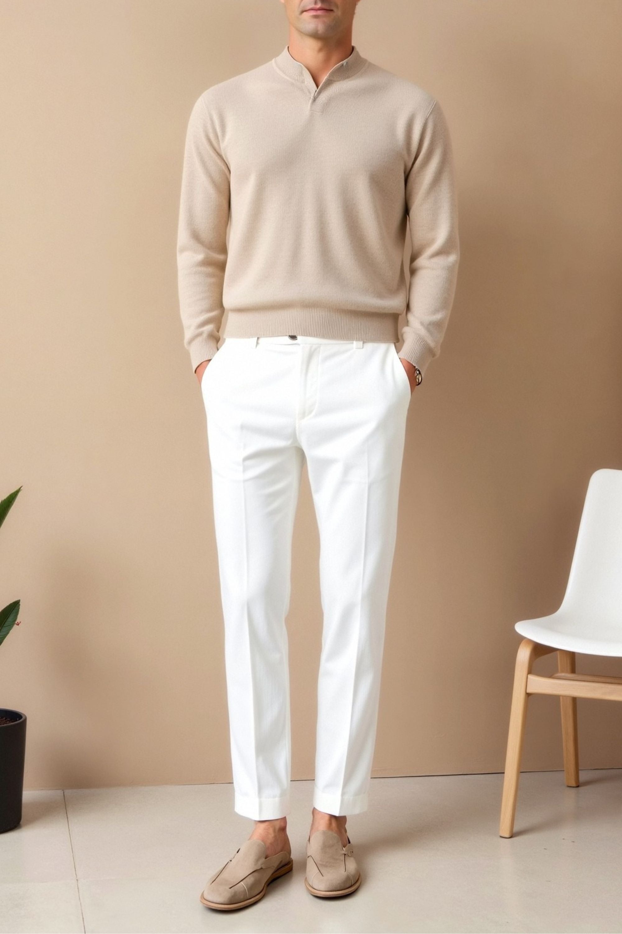 Tailored Enkellange Broek voor Heren