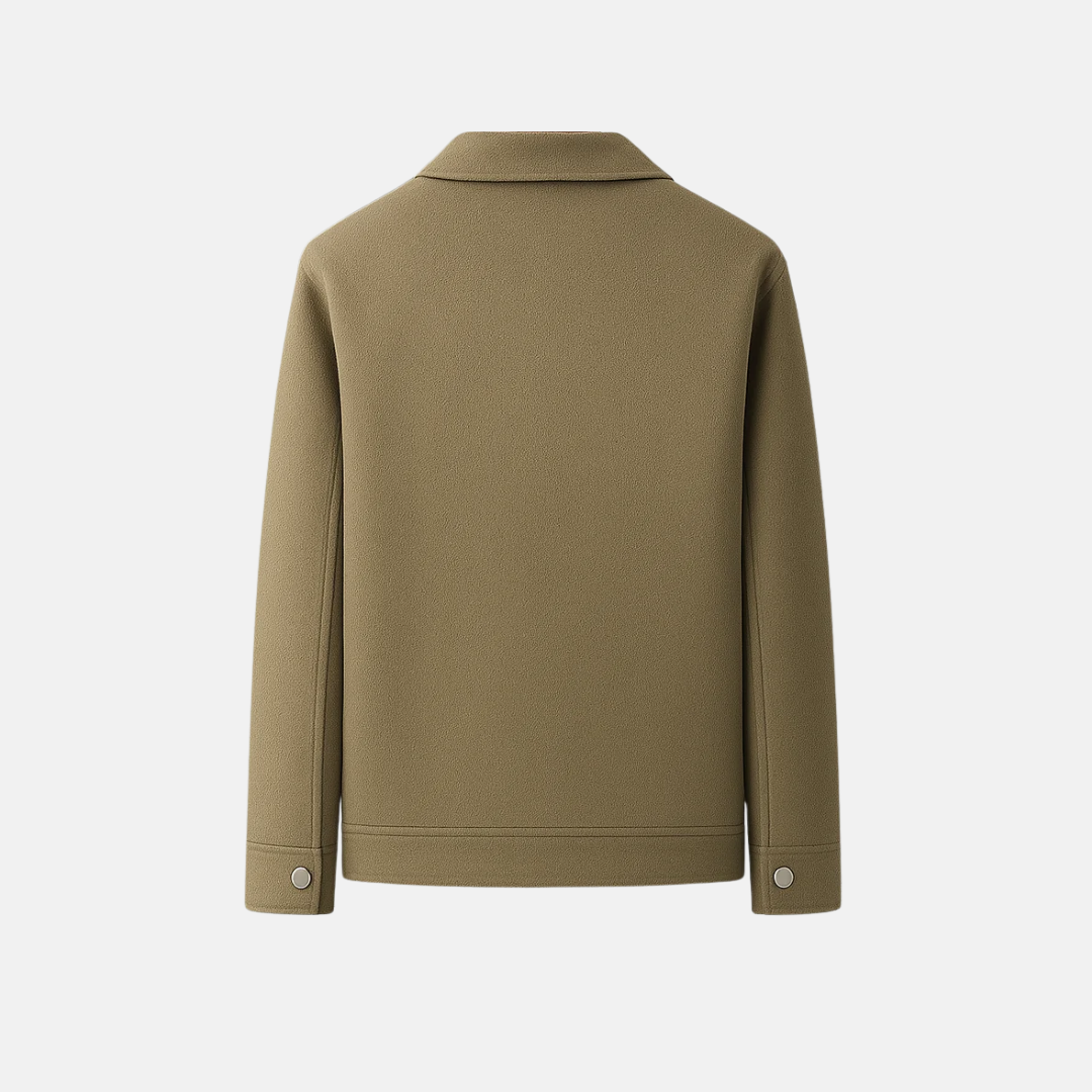 Men's Blazer - Woven Fabric - Tailored Fit - Point Collar - Snap Buttons