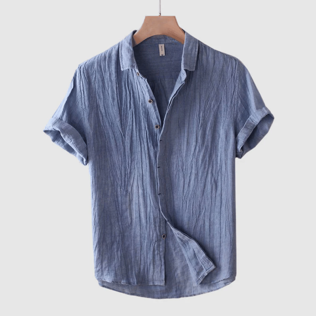 Vrouwelijk Korte Mouwen Linnen Shirt – Perfect voor Warm Weer